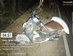 Sedang Dalam Pengaruh Miras, Seorang Wanita Mengalami Kecelakaan Tunggal di Alas Barat