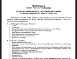 Dinas Kesehatan Sumbawa Umumkan Rekrutmen Tenaga Medis dan Kesehatan Penugasan Khusus Periode II Tahun 2025