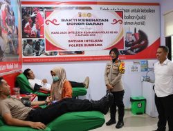 Sat Intelkam Polres Sumbawa Gelar Aksi Donor Darah