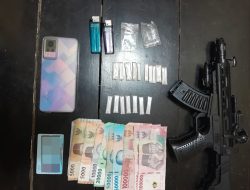 Terduga Pengedar di Empang Sembunyikan 17 Poket Sabu di Dalam Pistol Mainan