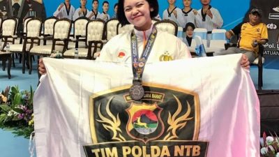 Torehkan Prestasi Nasional, Polwan Polres Sumbawa Raih Juara II Taekwondo Kapolri Cup ke-7