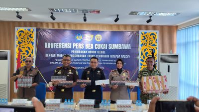 Modus Baru! Pakai Truk Pendingin Ritel Modern, Penyelundupan Rokok Ilegal Dibongkar Bea Cukai Sumbawa